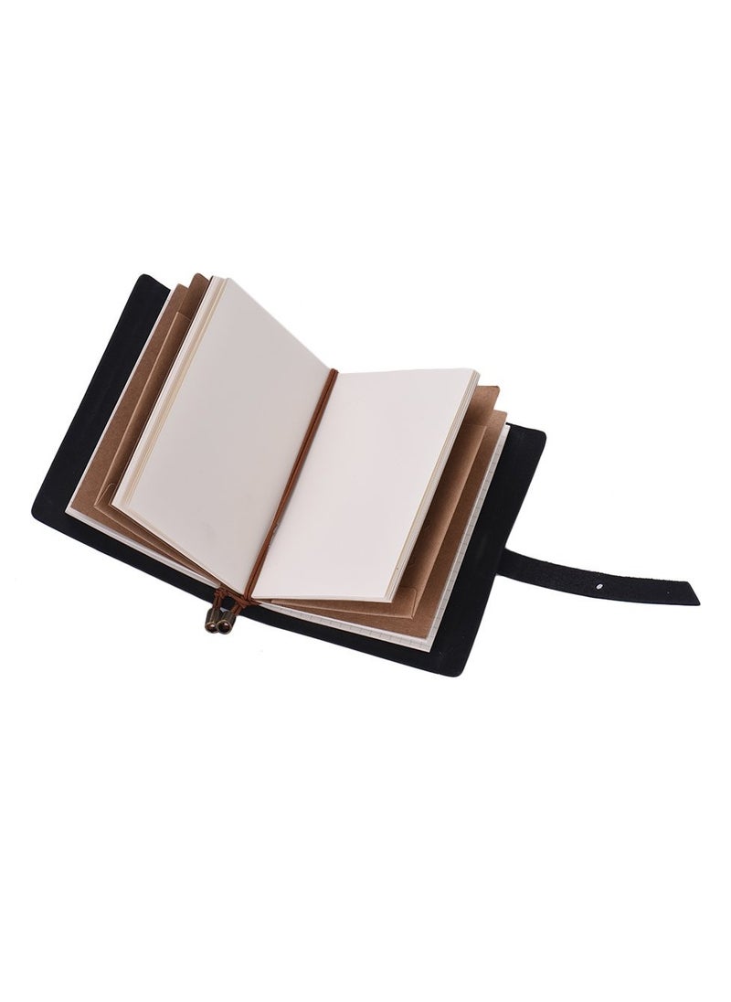 Soft Leather Notebook Solid Color Creative Fresh Loose-Leaf Notepad Student Stationery Diary Portable Travel Notebook(Black) - pzsku/Z232C80619A435C308600Z/45/_/1717144353/fab405d9-19ea-464c-bcd9-c2d646856058