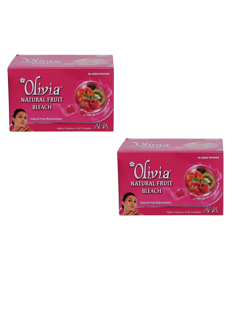 Olivia Pack of 2 Skin Lightening Natural Fruit Bleach 362g - Image 1