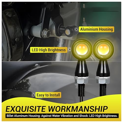 OBEROI'S TRADERS Bullet Shape Front/Rear Turn Signal LED Indicator Fog Light | Spot Light Universal For All Bikes (Pack of 2) - Image 2