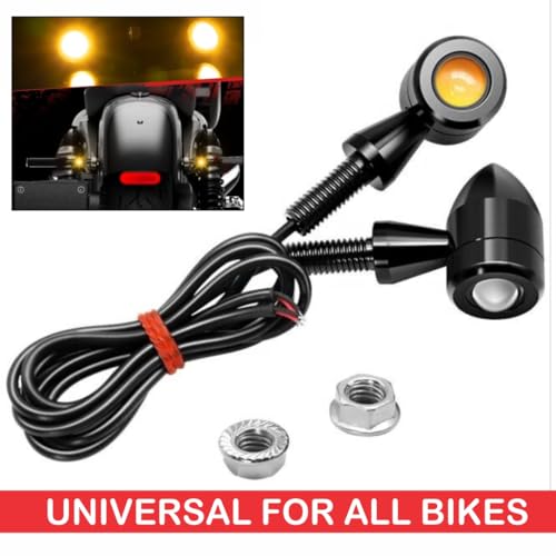 OBEROI'S TRADERS Bullet Shape Front/Rear Turn Signal LED Indicator Fog Light | Spot Light Universal For All Bikes (Pack of 2) - Image 4