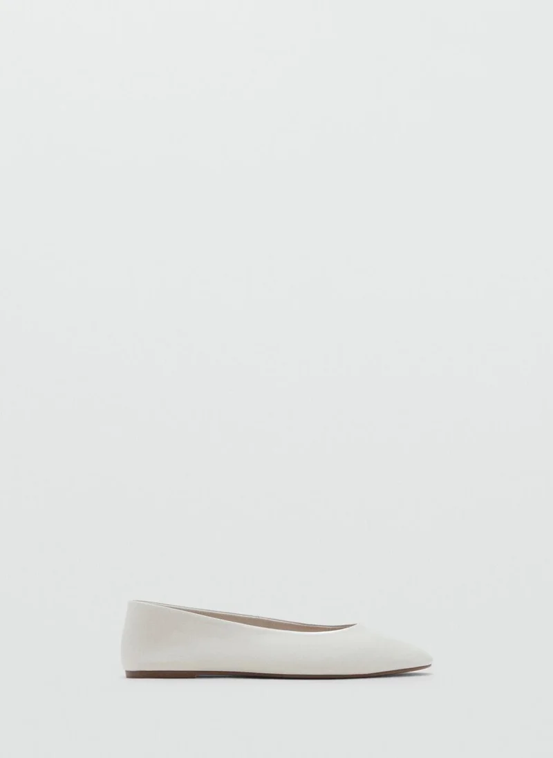 مانجو Leather ballet flats