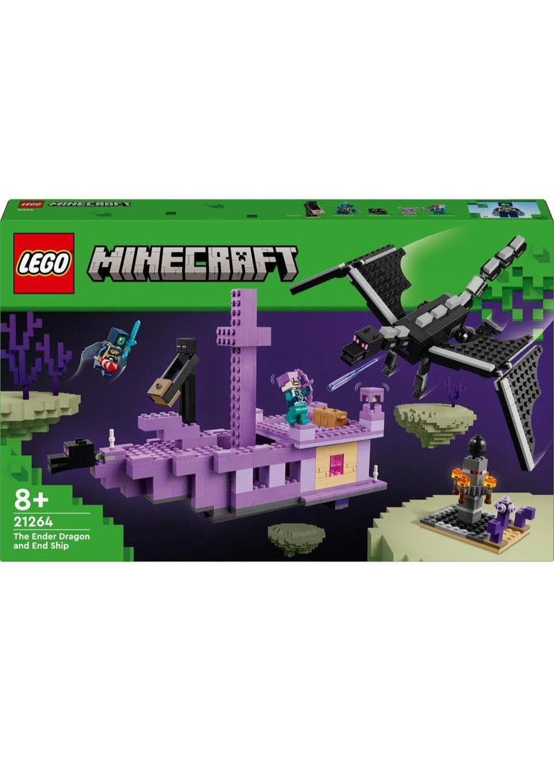 LEGO LEGO Minecraft The Ender Dragon And End Ship Building Toy Set 21264  - Image 3
