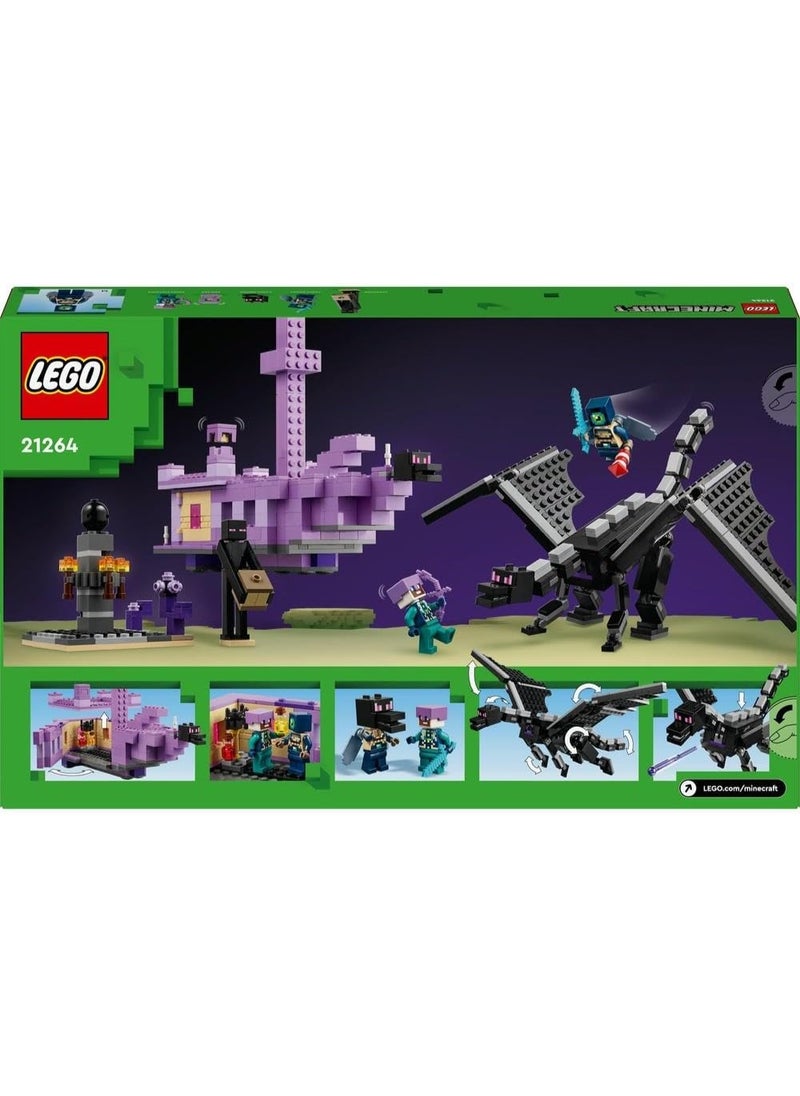 LEGO LEGO Minecraft The Ender Dragon And End Ship Building Toy Set 21264  - Image 4