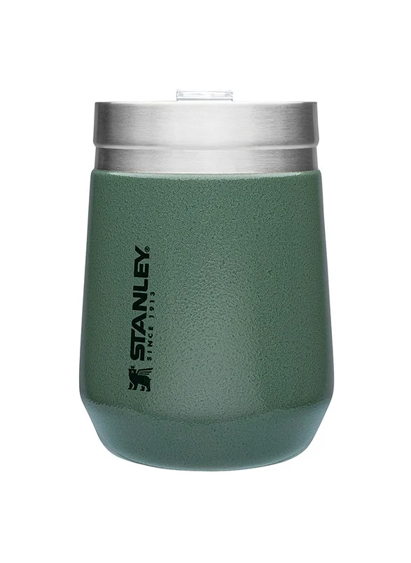 ستانلي Stanley Stainless Steel GO Tumbler H.Green, 10oz Stainless Steel Vacuum Insulated Wine Tumbler, 5 Hours Cold, 1.5 Hours Hot, and 20 Hours Iced