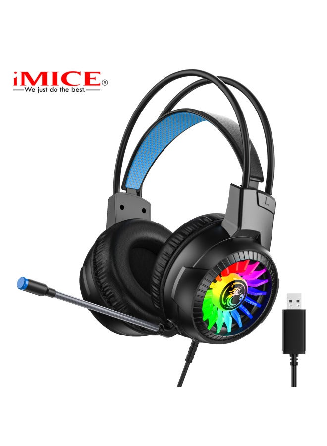 iMice Brand Hd-490 New Rgb Luminous E-sports Head-mounted Wired Gaming Headset - Image 3