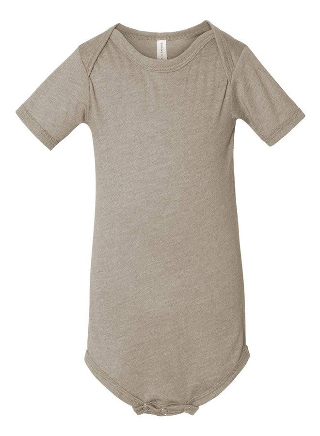 BELLA+CANVAS Bella + Canvas Infant Jersey Short-Sleeve One-Piece 3-6MOS HEATHER STONE - Image 1