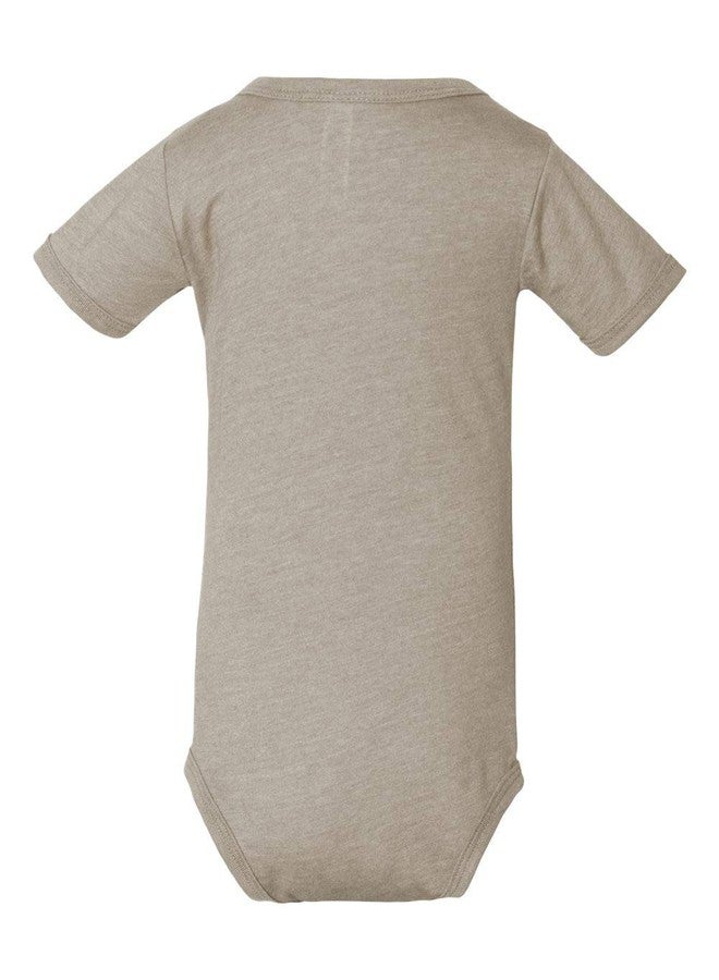 BELLA+CANVAS Bella + Canvas Infant Jersey Short-Sleeve One-Piece 3-6MOS HEATHER STONE - Image 3