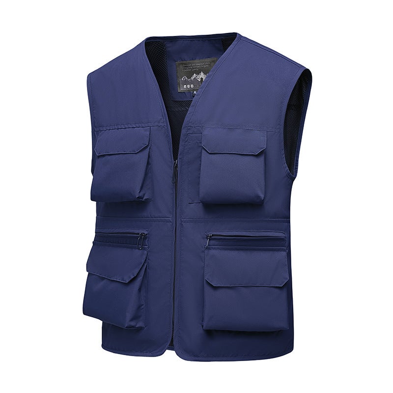 S-5Xl Outdoor Multi-Pocket Work Vest Men'S Vest Plus Size Sports Vest Group Purchase Vest Charity - Image 5