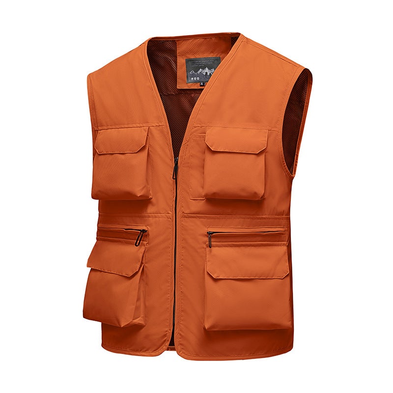S-5Xl Outdoor Multi-Pocket Work Vest Men'S Vest Plus Size Sports Vest Group Purchase Vest Charity - Image 4