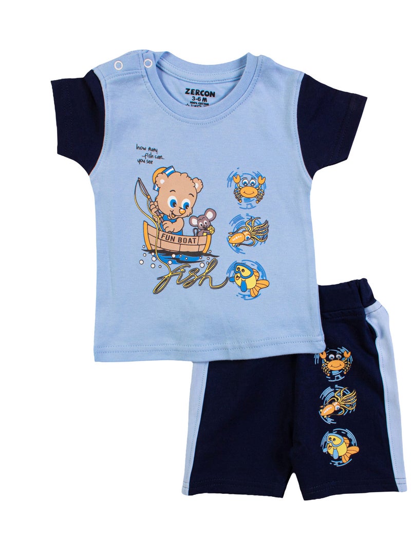 Zercon Summer Pajama Set for Newborn Babies 6303 - Image 1