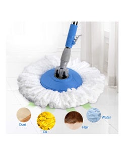 Y&D 3 PCS Microfiber Replacement Mop Head, Spin Refill Heads Universal for 360 Magic Mopping, Round Shape Standard Size (White)  - Image 5