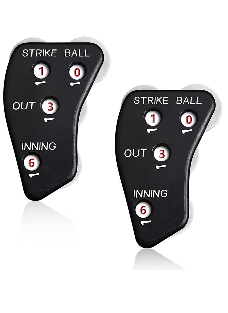 Y&D 4 Wheel Umpire Indicator Clicker Gear Baseball Outs Innings Balls and Strike for Softball Practical Counter Scorekeeper Recording 2 Pcs  - Image 1