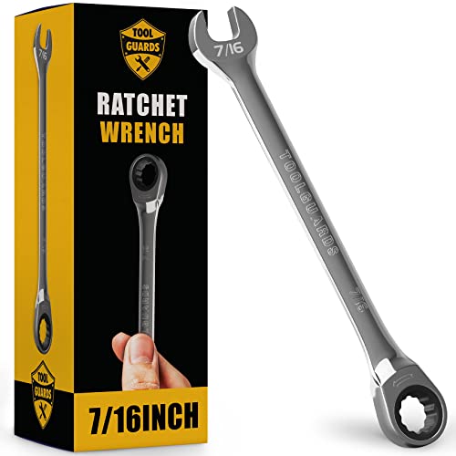 TOOLGUARDS 7/16" Wrench - Ratcheting Wrench - Slim Profile - Ratchet Wrench - 100% Lifetime Satisfaction Guarantee - Image 1