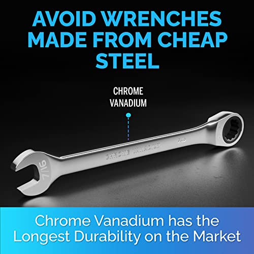 TOOLGUARDS 7/16" Wrench - Ratcheting Wrench - Slim Profile - Ratchet Wrench - 100% Lifetime Satisfaction Guarantee - Image 4