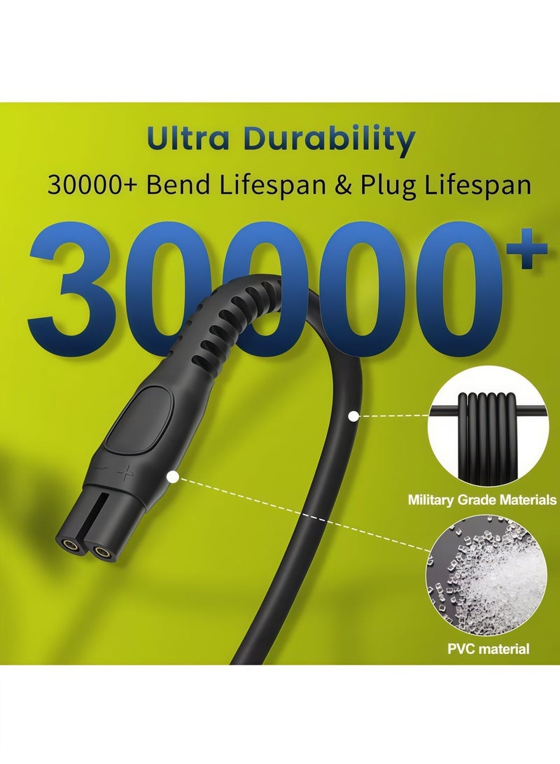شابية سلك شاحن 5 فولت لـ Philips Norelco One Blade QP2724، QP2834، MG5910، MG7910، MG9510، MG9520، X5006، PQ888 PQ889 كابل شاحن OneBlade 1.64 قدم 1 قطعة - Image 4