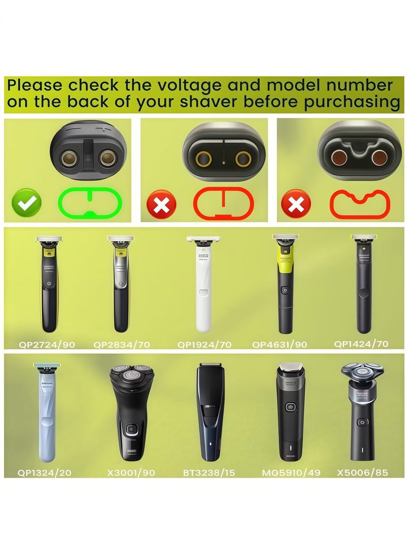 شابية سلك شاحن 5 فولت لـ Philips Norelco One Blade QP2724، QP2834، MG5910، MG7910، MG9510، MG9520، X5006، PQ888 PQ889 كابل شاحن OneBlade 1.64 قدم 1 قطعة - Image 3