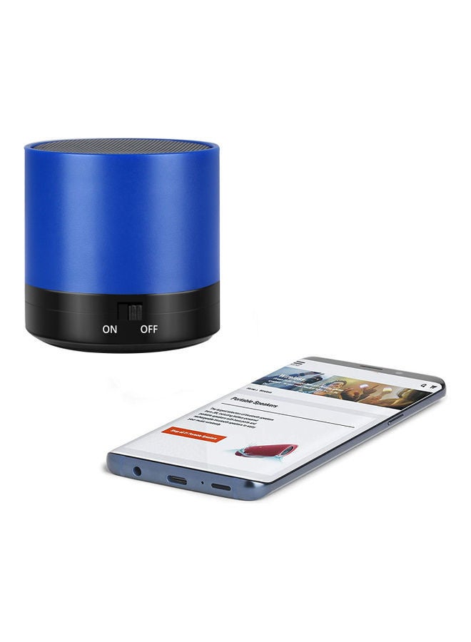 NIBEMINENT Mini Compact Portable Audio Wireless BT Small Speaker for Home Blue - Image 3
