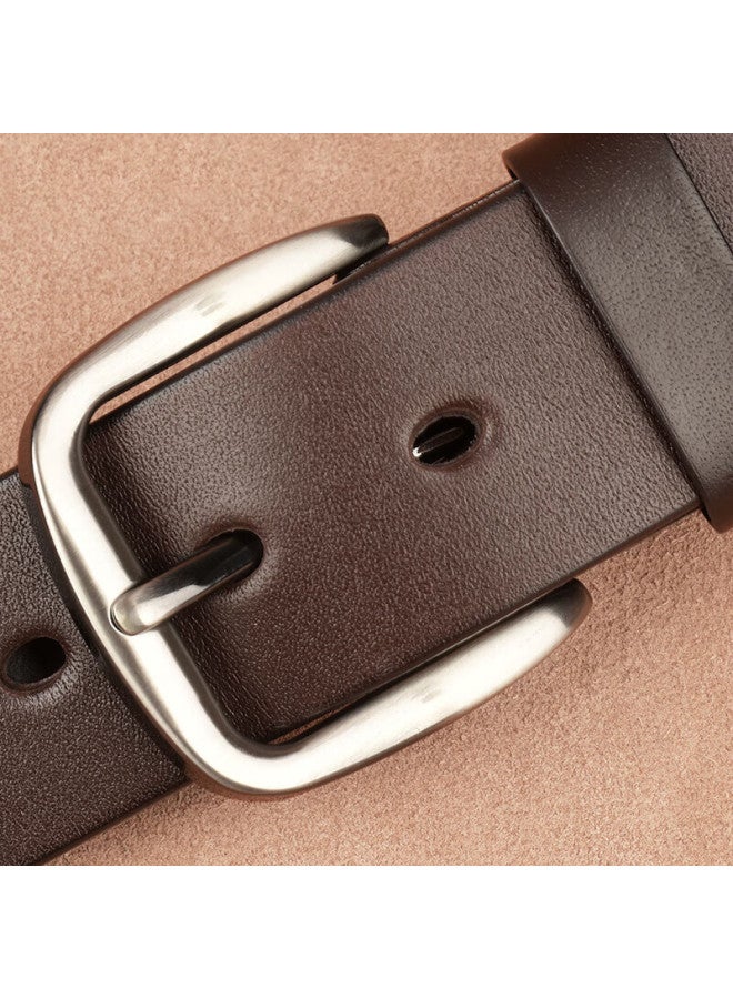 Viney Top-grain Leather Men's Belt With Pin Buckle, Casual Pants Belt, Birthday Gift For Boyfriend, Husband, Father, Or Dad - Image 1