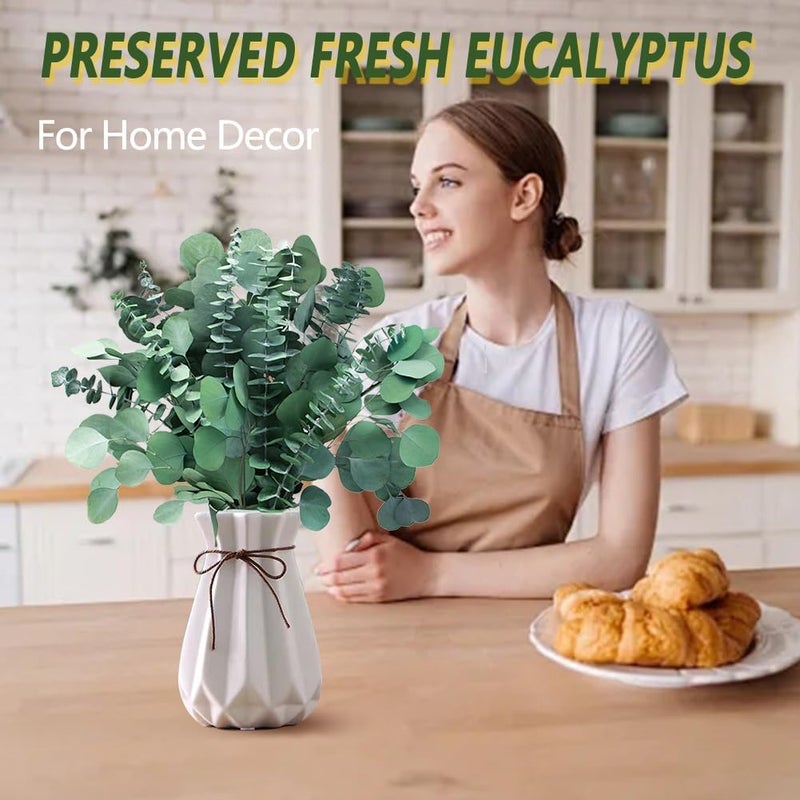 DTXMOH 24pcs Dried Eucalyptus Stems for Shower Hanging, 17'' Preserved Real Fresh Eucalyptus Branches, Shower Plant, Bathroom SPA and DIY - Image 5