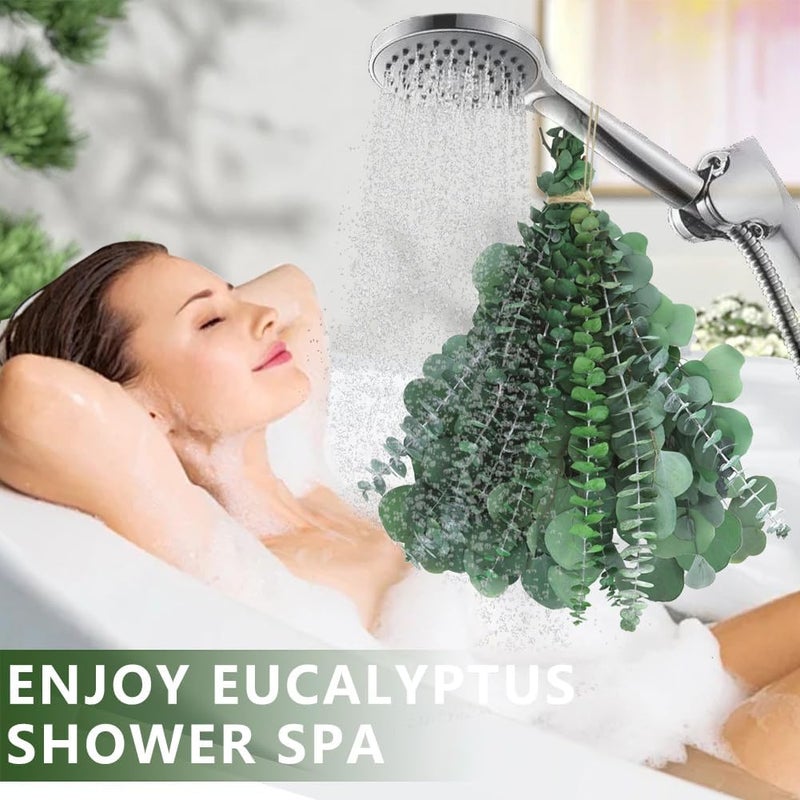 DTXMOH 24pcs Dried Eucalyptus Stems for Shower Hanging, 17'' Preserved Real Fresh Eucalyptus Branches, Shower Plant, Bathroom SPA and DIY - Image 2