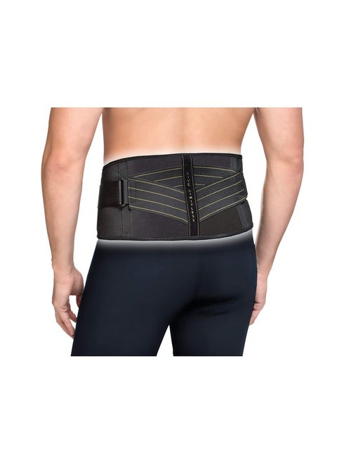 Copper Fit Unisex Adult Pro Back Belt Compression Brace Cummerbund, Black, 2XL 3XL US