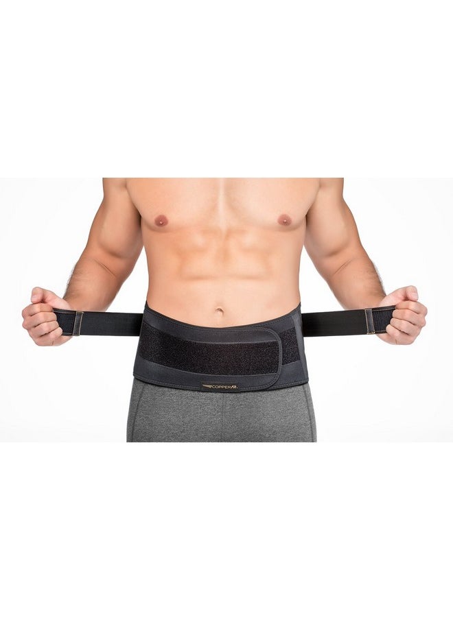 Copper Fit Unisex Adult Pro Back Belt Compression Brace Cummerbund, Black, 2XL 3XL US