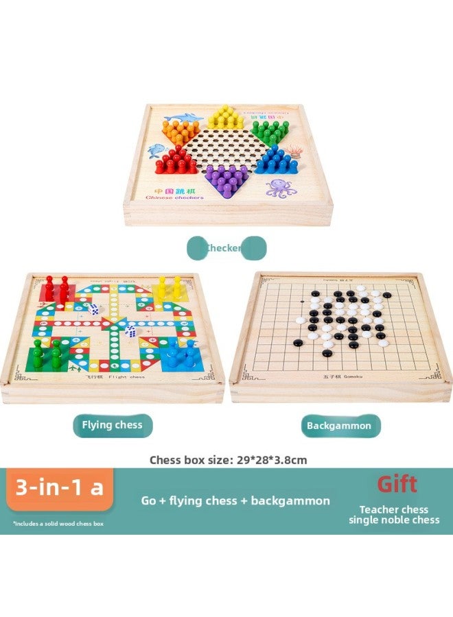لعبة ألغاز سطح المكتب لعبة جوبانج متعددة الوظائف خشبية سبعة في واحد شطرنج طائر لعبة الداما للأطفال