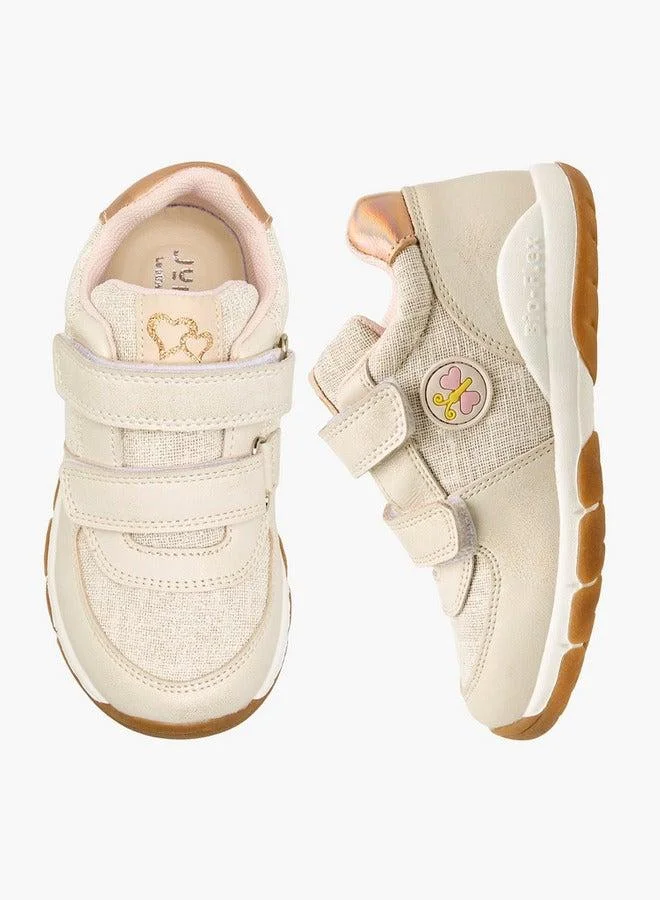 JUNIORS Butterfly Patch Sneakers with Hook and Loop Closure