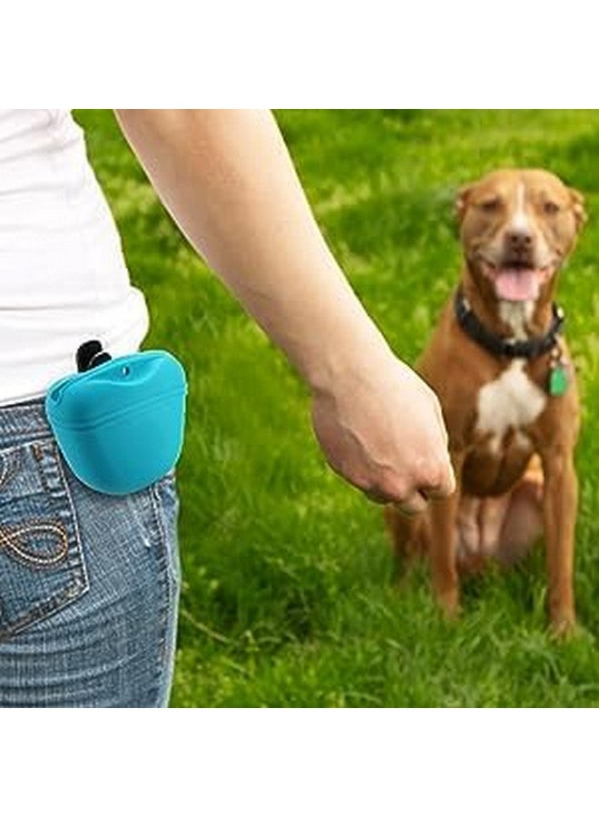 RoyalCare RoyalCare Silicone Dog Treat Pouch-Small Training Bag-Portable Dog Treat Bag for Leash with Magnetic Closure and Waist Clip - 2pieces [US Design Patent] - Image 1