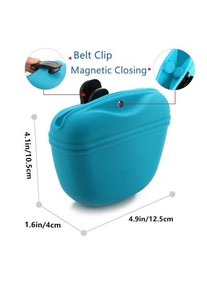 RoyalCare RoyalCare Silicone Dog Treat Pouch-Small Training Bag-Portable Dog Treat Bag for Leash with Magnetic Closure and Waist Clip - 2pieces [US Design Patent] - Image 3