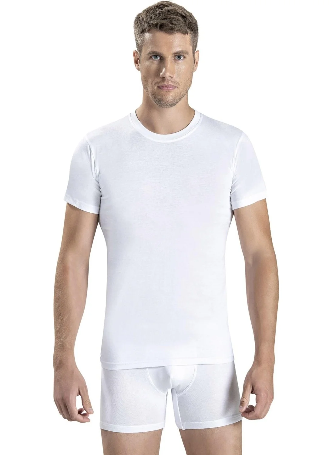 جيبر Men's Cotton Zero Collar Undershirt 104 - 12 Pieces