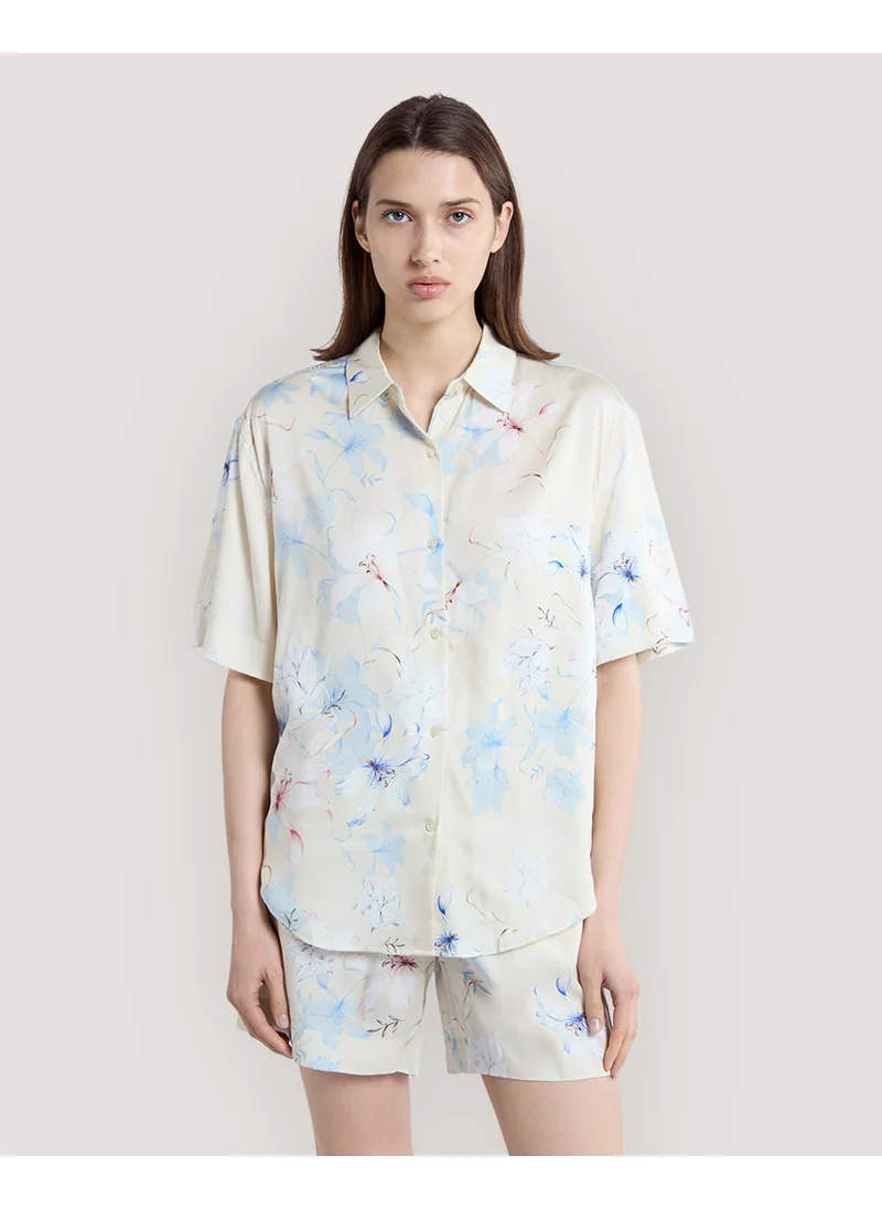غانت Gant Regular Fit Floral Print Short Sleeve Shirt