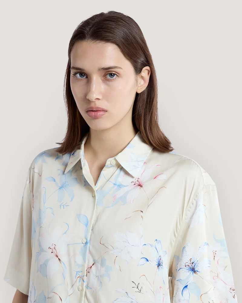 Gant Regular Fit Floral Print Short Sleeve Shirt