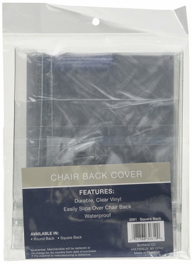 scalpmaster Square Chair Back Cover, Transparent Vinyl - Image 2