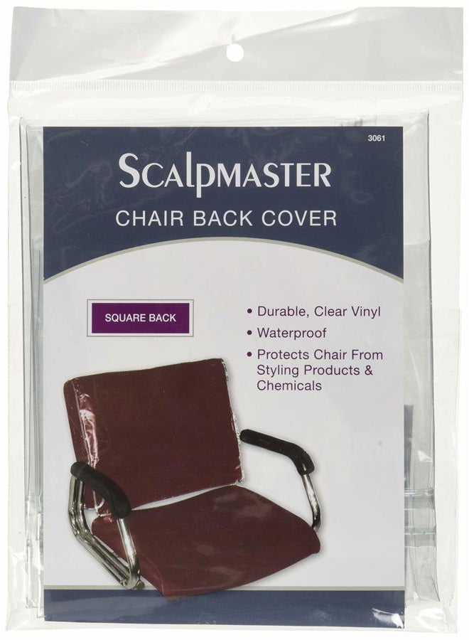 scalpmaster Square Chair Back Cover, Transparent Vinyl - Image 1