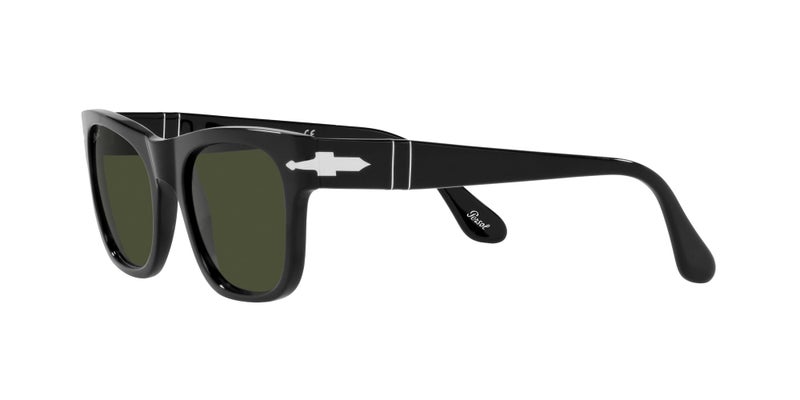 Persol PO3269S Square Sunglasses, Black/Green, 54 mm - Image 3