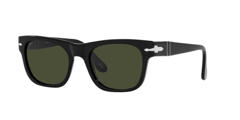 Persol PO3269S Square Sunglasses, Black/Green, 54 mm - Image 2