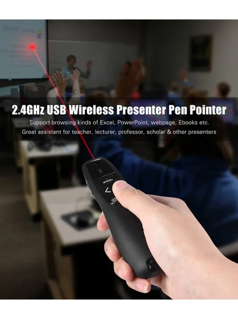 Wireless USB Powerpoint Presentation Flip Pen Remote Black