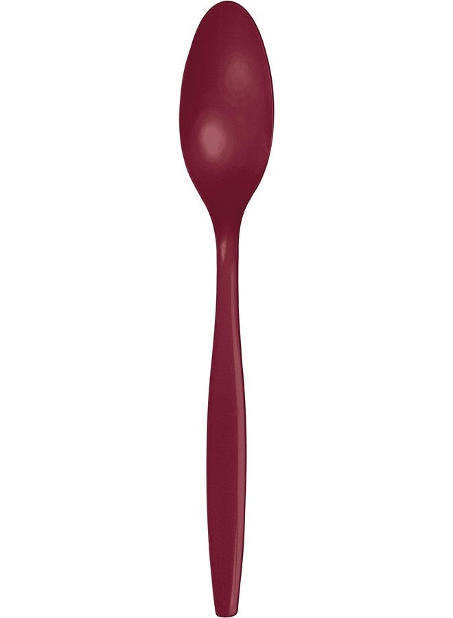 Creative Converting Burgundy Cutlery (Prem) Spoons (12Pks Case) - Image 1