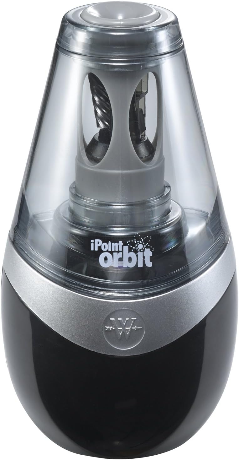 Westcott 16244 iPoint Orbit BatteryPowered Pencil Sharpener for Home and Office Black - Image 1