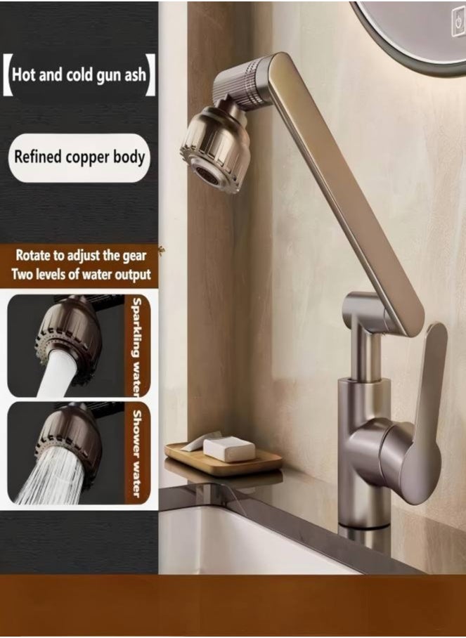 Beautiful Copper Universal Rotating Faucet Wash Basin Kitchen Bathroom Hot And Cold Household Basin Wash Basin Wash Universal  - Image 5