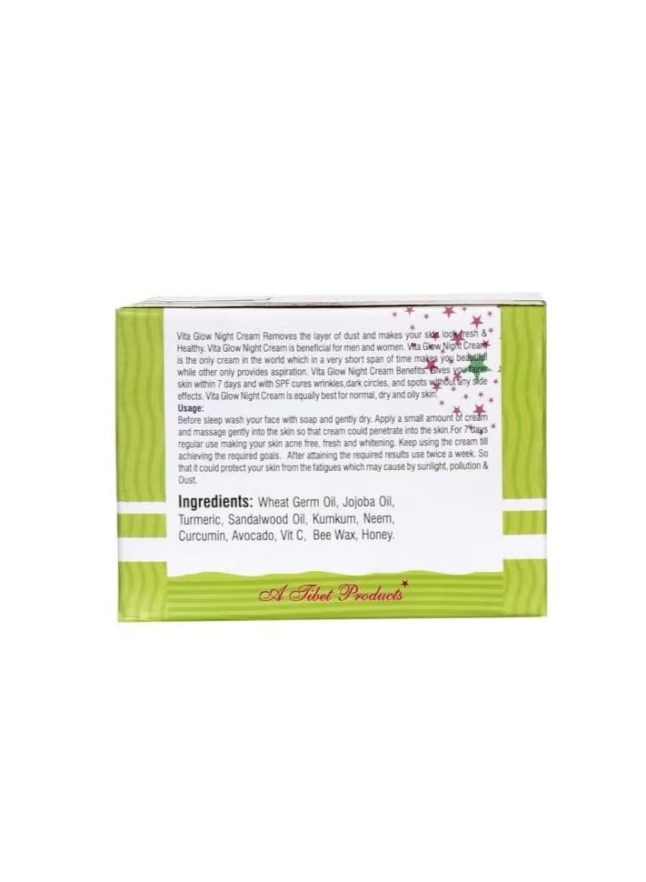 Vita Glow Herbal Whitening Night Cream with Turmeric, Jojoba & Vitamin C – Anti-Pigmentation & Glowing Skin – Unisex - Image 3