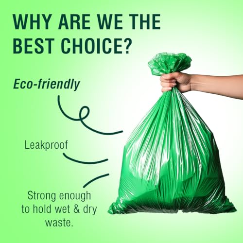 Beco Eco-Friendly Garbage Bags | 90 Pcs | Large- 24 x 32 Inches | 15 Bags x 6 Rolls | Green | Dustbin/Trash Bags with Detachable Drawstrings | For Dry & Wet waste - Image 3