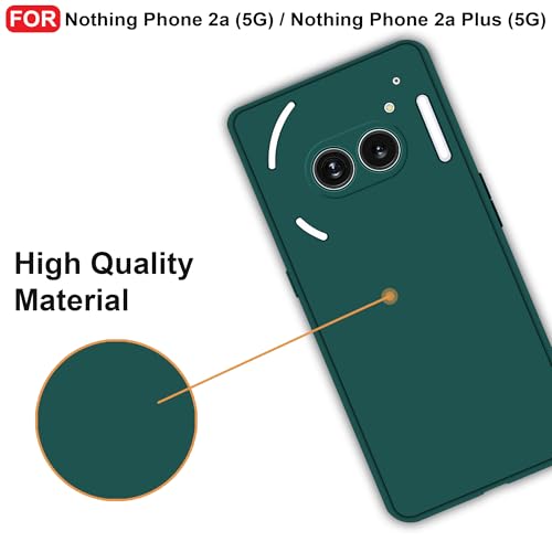 CEDO Back Cover for Nothing Phone 2a (5G) / Nothing Phone 2a Plus (5G) | Camera Bump Protection & Inner Velvet Fabric Lining | Ultra Slim Matte Soft Rubberised Case Cover (Green) - Image 5