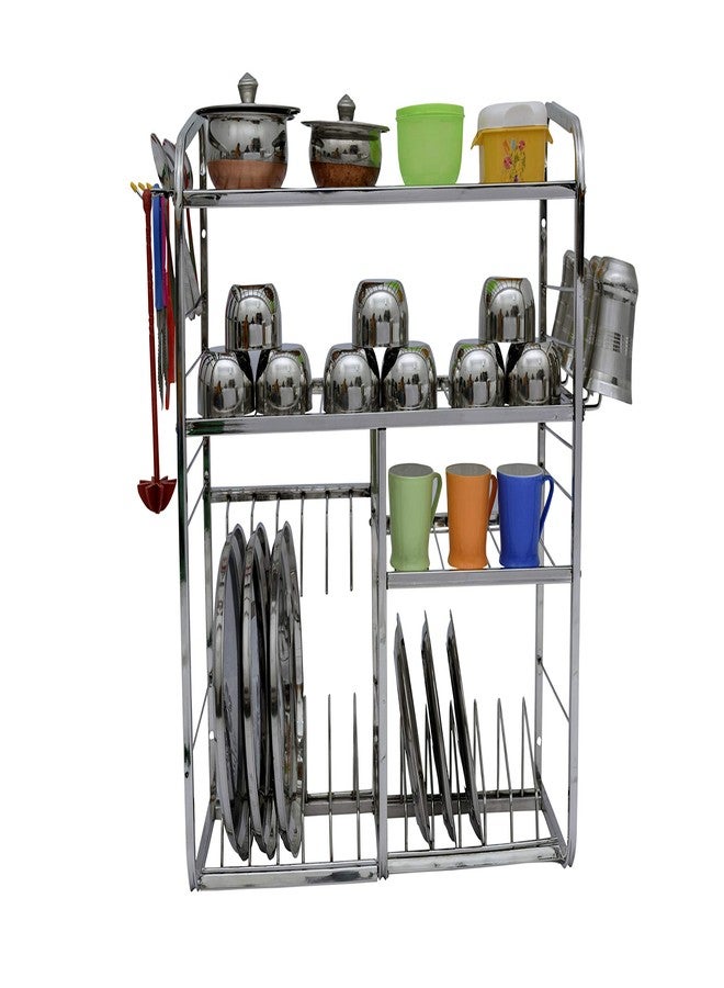 DHSVS Stainless Steel Kitchen Stand, Bartan Stand, Kitchen Rack (24 X 24 Inch) Wt-4.5kg - Image 1