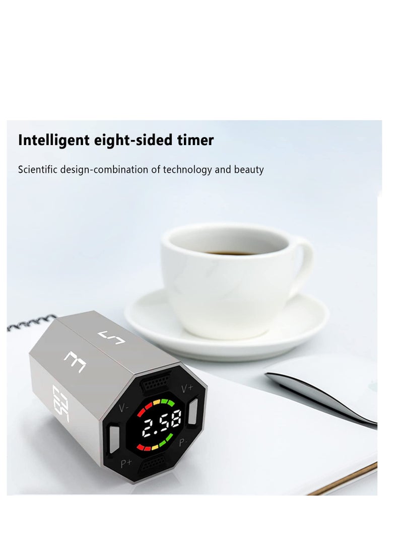 SYOSI - Digital Kitchen Timer, Desk Timer Cube, with 5 Volume Levels, Visual Timers LCD Display Magnetic Countdown Countup for Kitchen, Homework, Exercise, Game, Baking, Meditation, USB Charging - Image 1