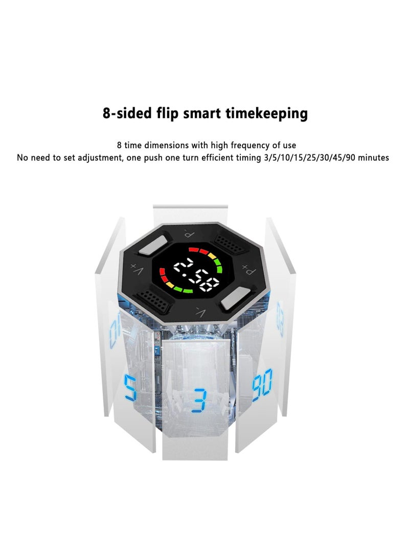 SYOSI - Digital Kitchen Timer, Desk Timer Cube, with 5 Volume Levels, Visual Timers LCD Display Magnetic Countdown Countup for Kitchen, Homework, Exercise, Game, Baking, Meditation, USB Charging - Image 1