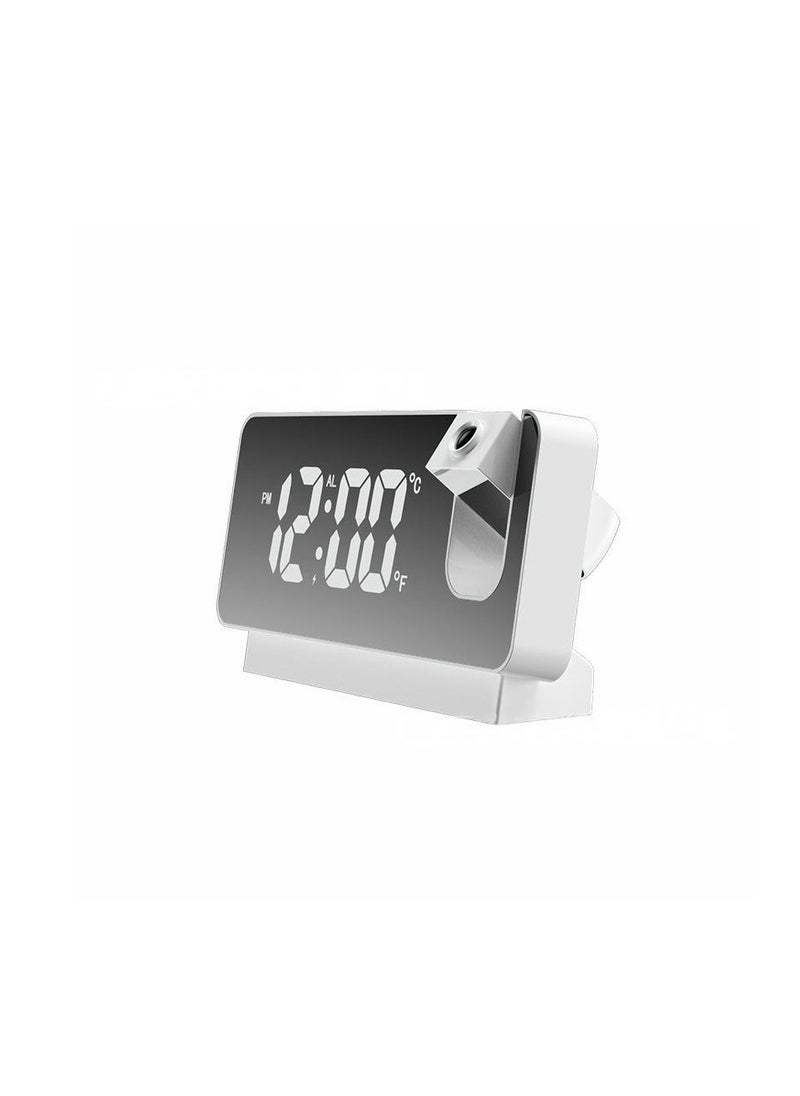 Generic - Modern Digital LED Tabletop And Wall Ceiling Projection Alarm Clock Large Display Screen 180 Degree Wide Protector For Home Office Living Bed Room Decor Big Clock Date Day Week Temperature USB Powered - Image 1