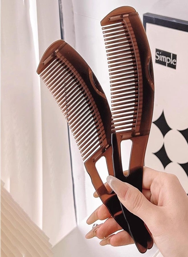 Calyrex 2Pcs Dandruff Comb Self-cleaning Fine Tooth Comb, Scalp Care Massage Energy Comb Dandruff Remover Brush, Lice Comb Multifunctional Hairbrush for Women Men - Image 1