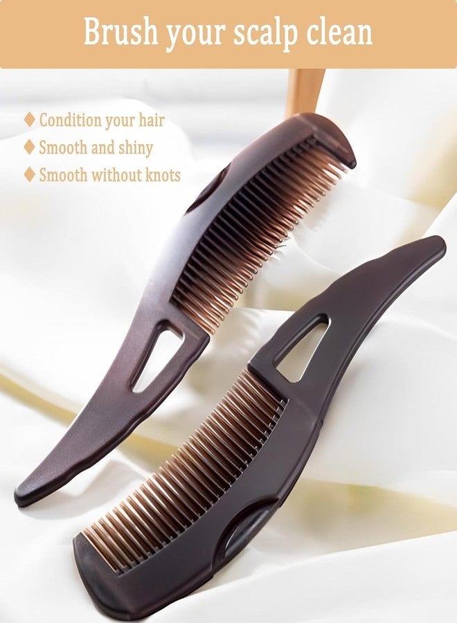 Calyrex 2Pcs Dandruff Comb Self-cleaning Fine Tooth Comb, Scalp Care Massage Energy Comb Dandruff Remover Brush, Lice Comb Multifunctional Hairbrush for Women Men - Image 3